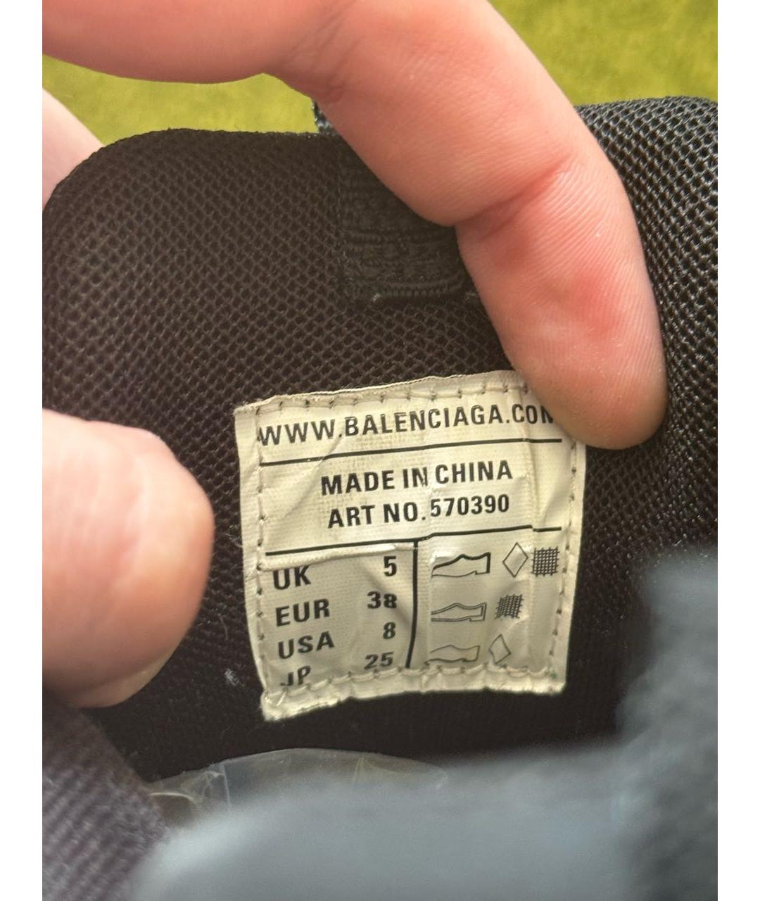 BALENCIAGA Черные синтетические кроссовки, фото 5