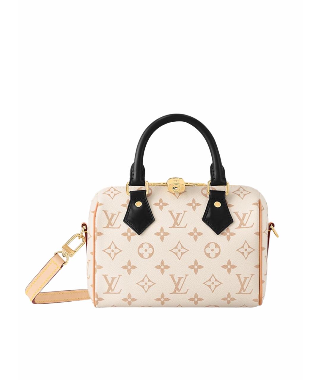 LOUIS VUITTON Бежевая кожаная сумка с короткими ручками, фото 1