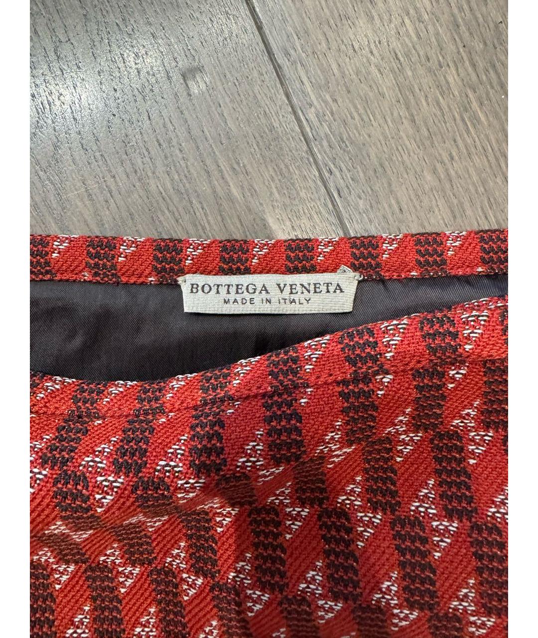 BOTTEGA VENETA Мульти шерстяная юбка миди, фото 3