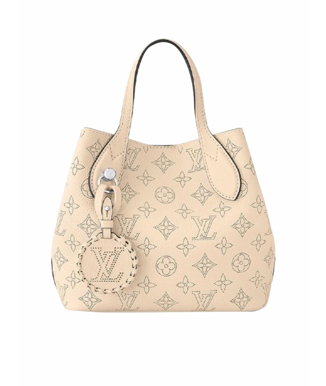 LOUIS VUITTON Бежевая кожаная сумка с короткими ручками, фото 1