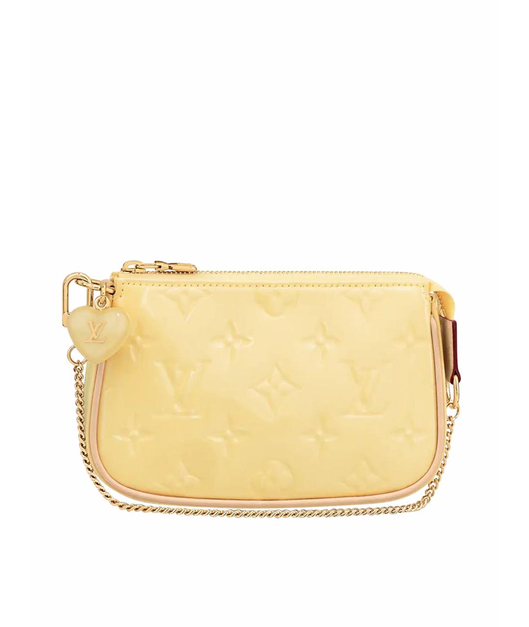 LOUIS VUITTON Желтая кожаная сумка через плечо, фото 1