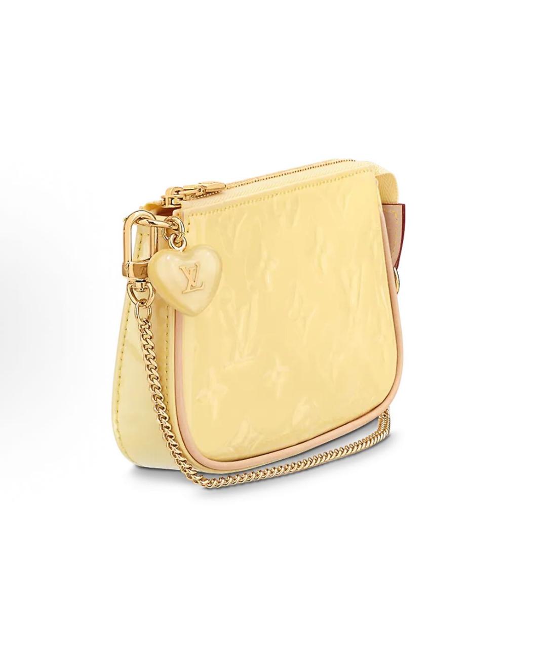 LOUIS VUITTON Желтая кожаная сумка через плечо, фото 2