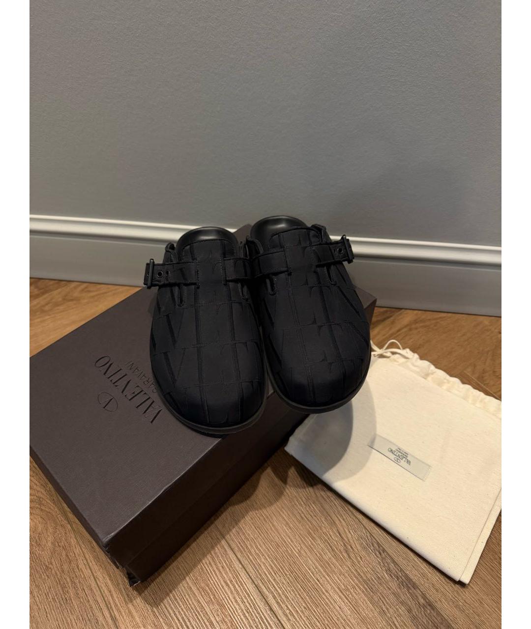 VALENTINO Черные текстильные сандалии, фото 2