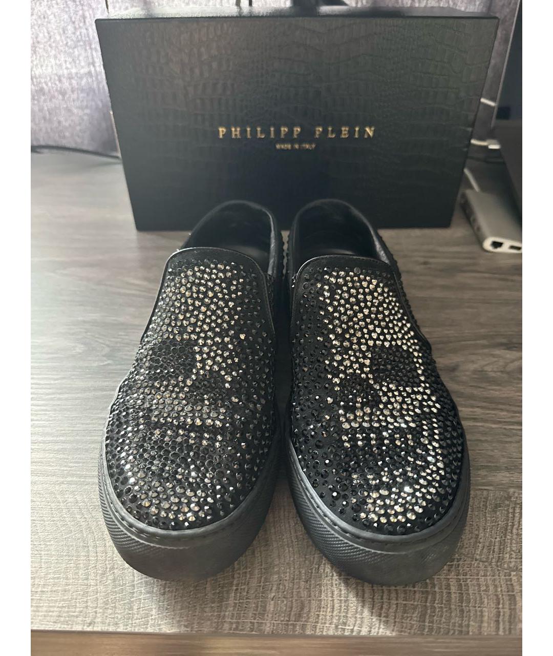 PHILIPP PLEIN Черные замшевые эспадрильи, фото 2