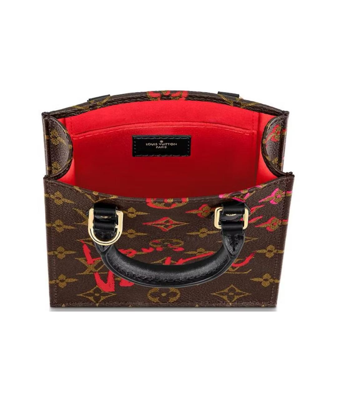 LOUIS VUITTON Коричневая кожаная сумка через плечо, фото 3