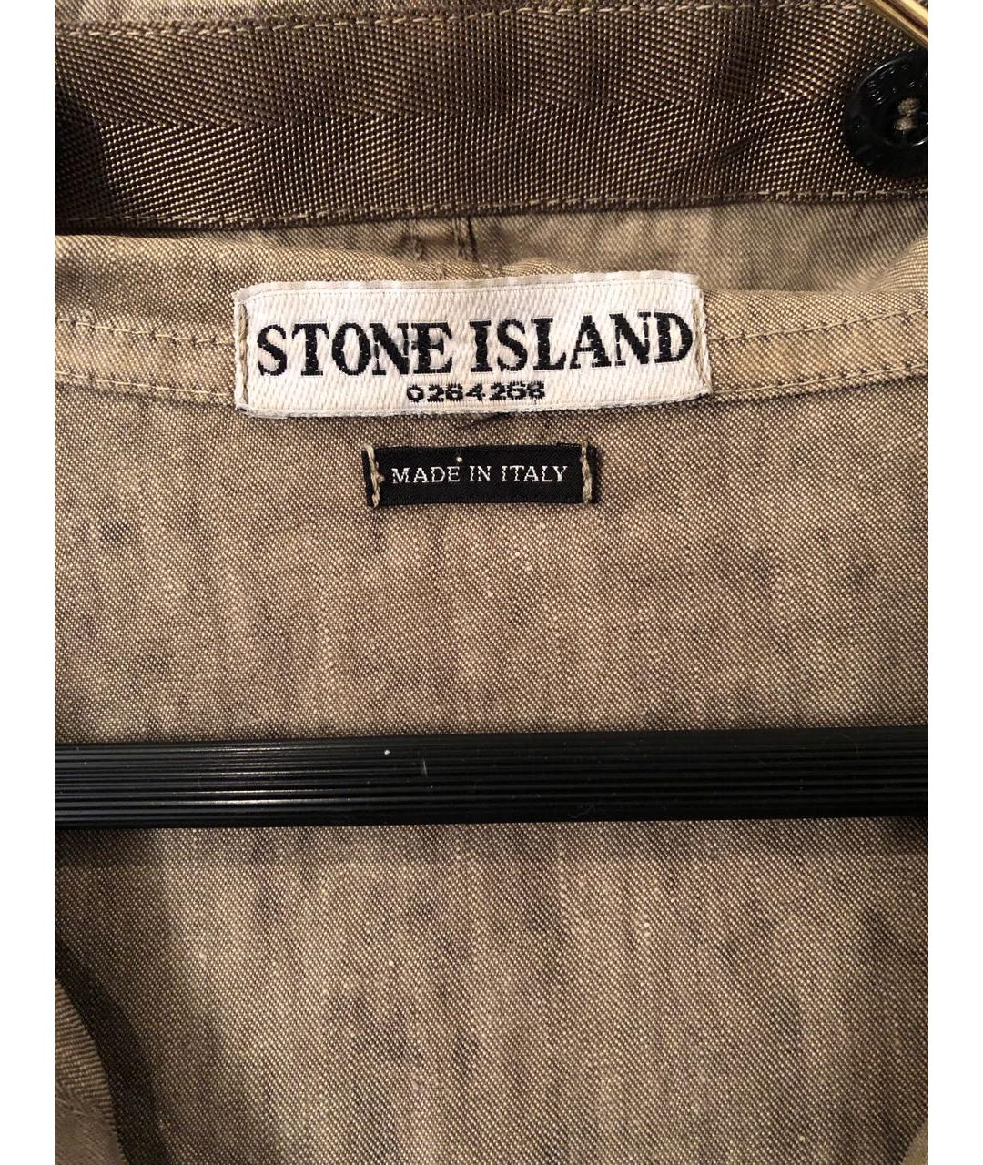 STONE ISLAND Бежевая льняная куртка, фото 6