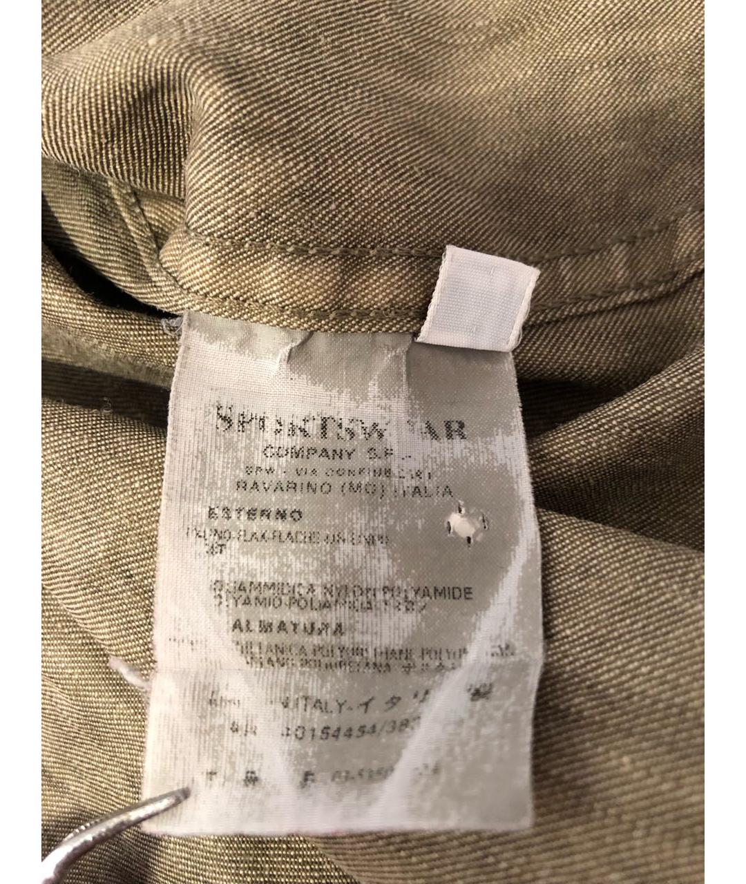 STONE ISLAND Бежевая льняная куртка, фото 7