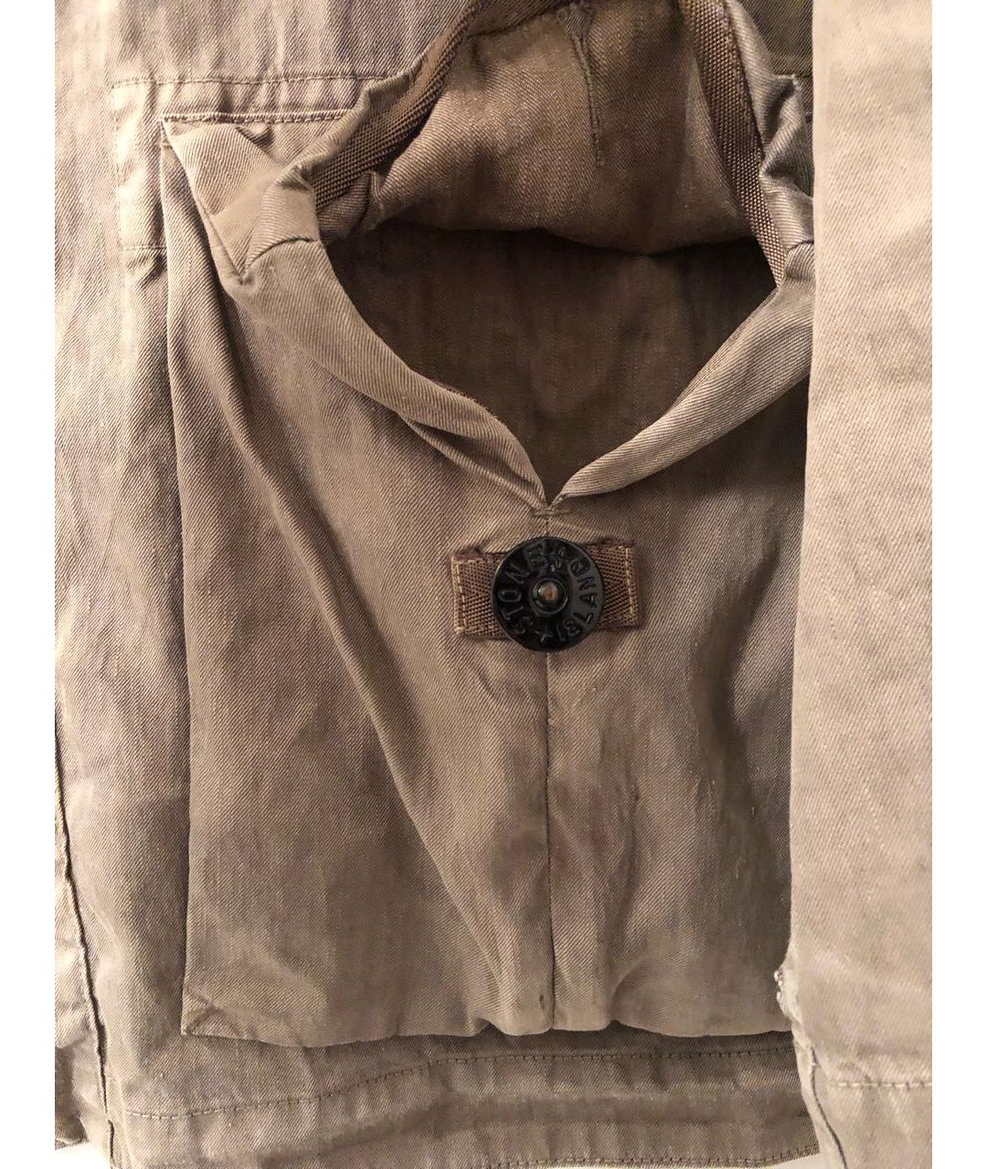 STONE ISLAND Бежевая льняная куртка, фото 5