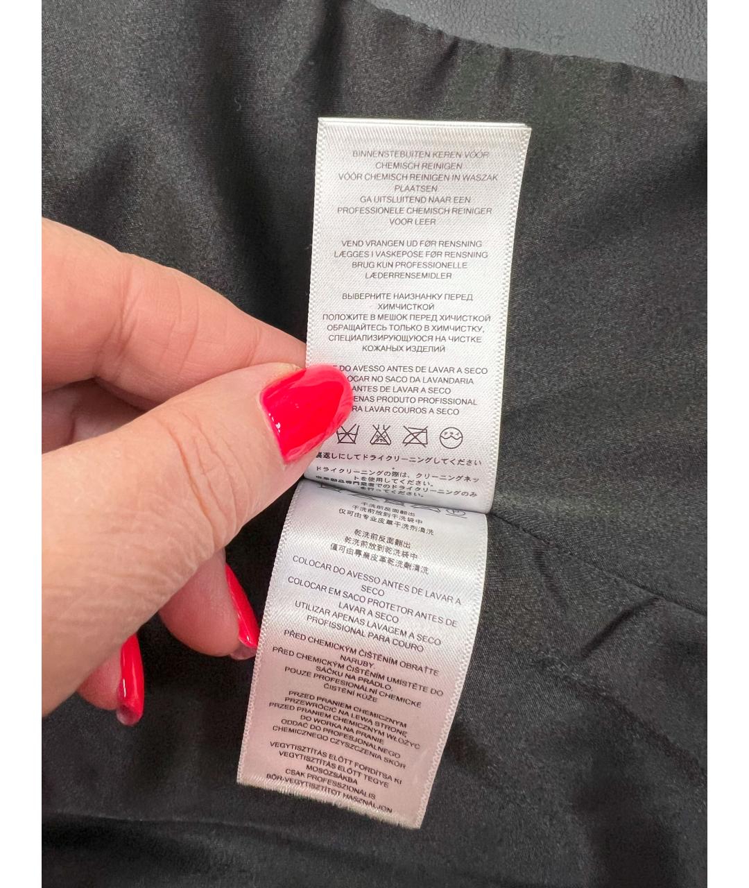 MICHAEL KORS Черная кожаная куртка, фото 6