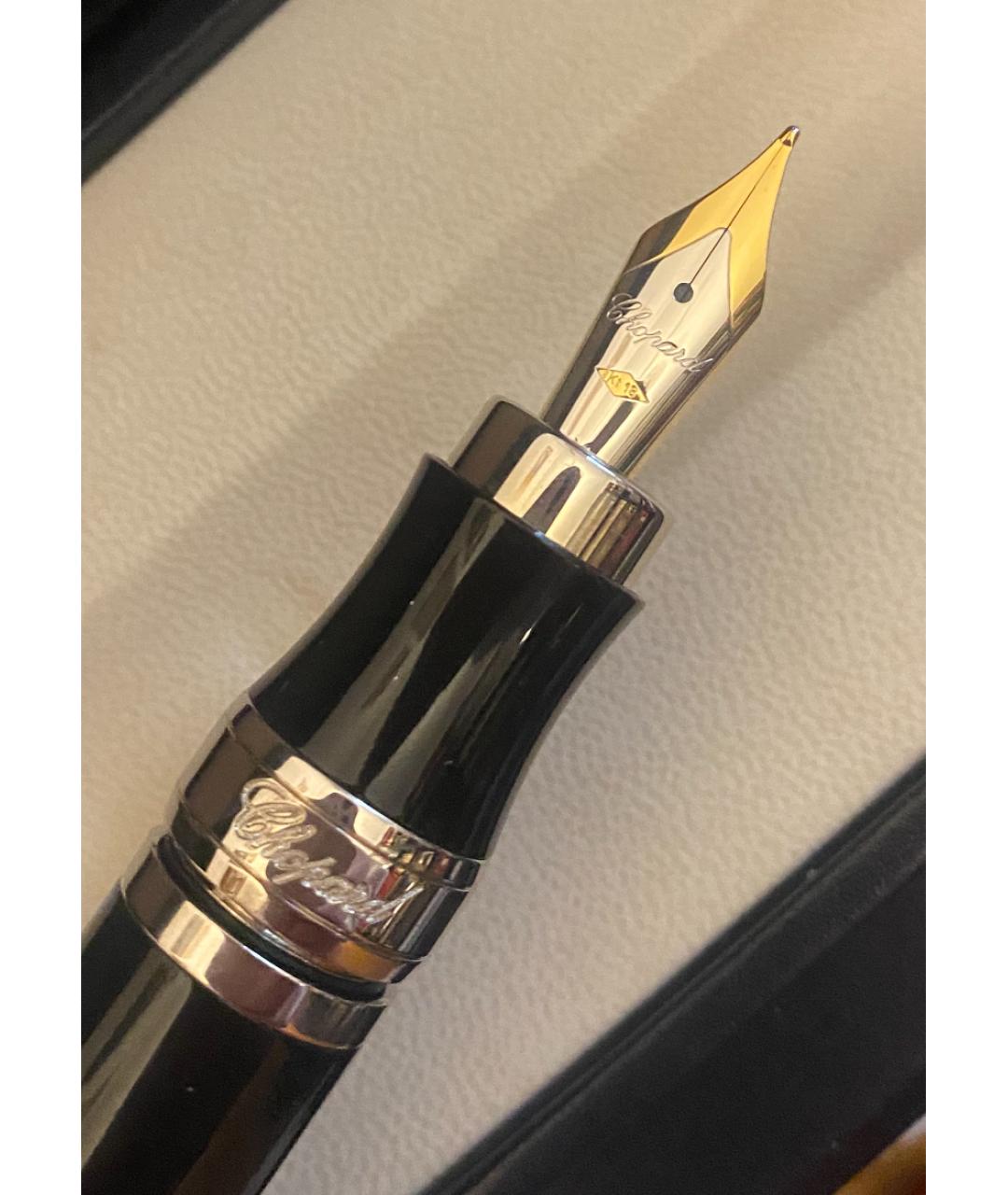 CHOPARD Черная перьевая ручка из розового золота, фото 2