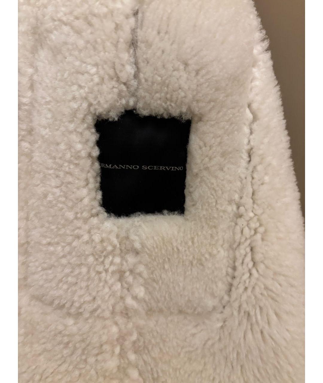 ERMANNO SCERVINO Бежевая замшевая дубленка, фото 3