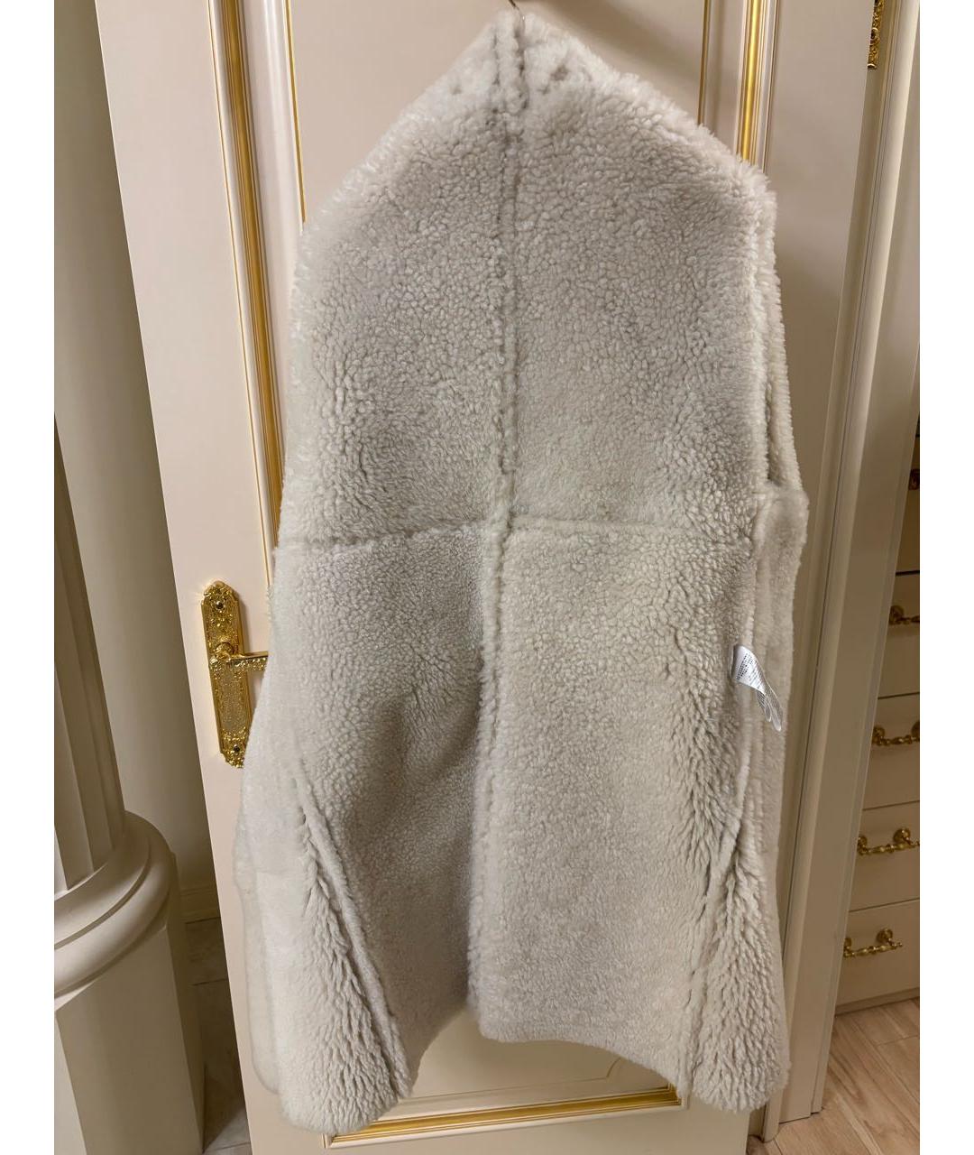 ERMANNO SCERVINO Бежевая замшевая дубленка, фото 5