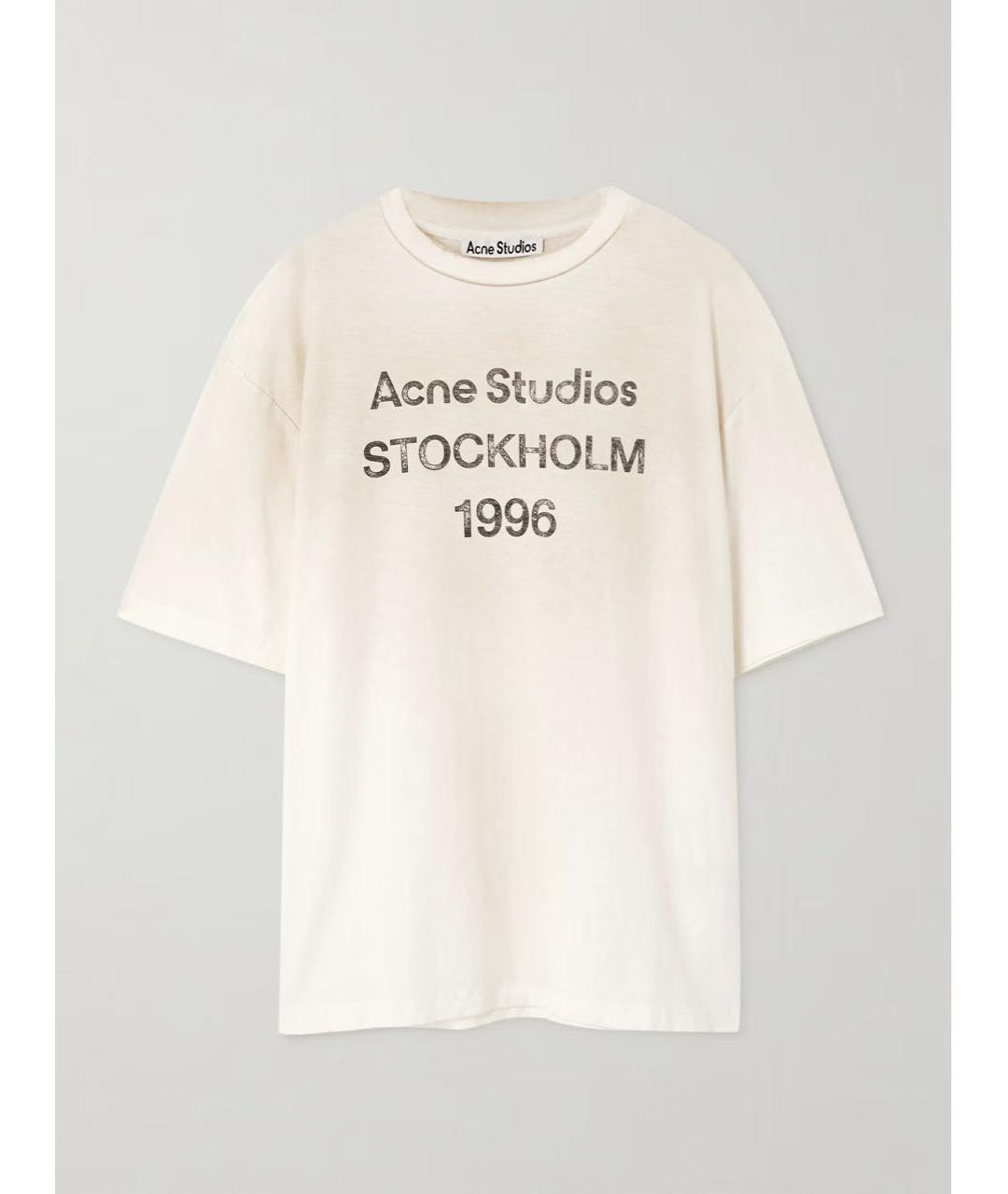 ACNE STUDIOS Белая хлопковая футболка, фото 7