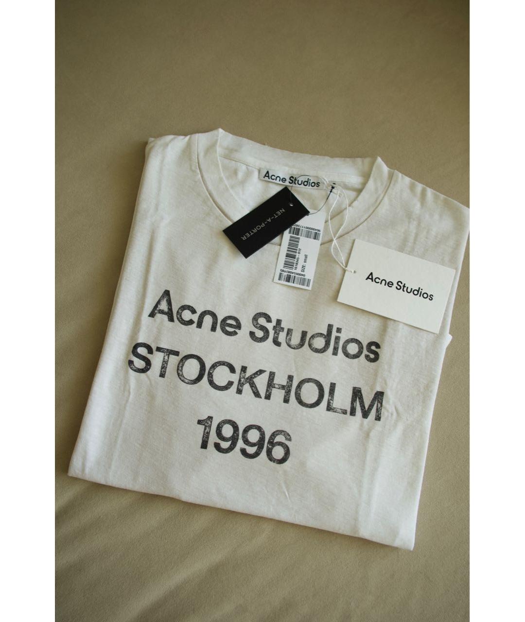 ACNE STUDIOS Белая хлопковая футболка, фото 5