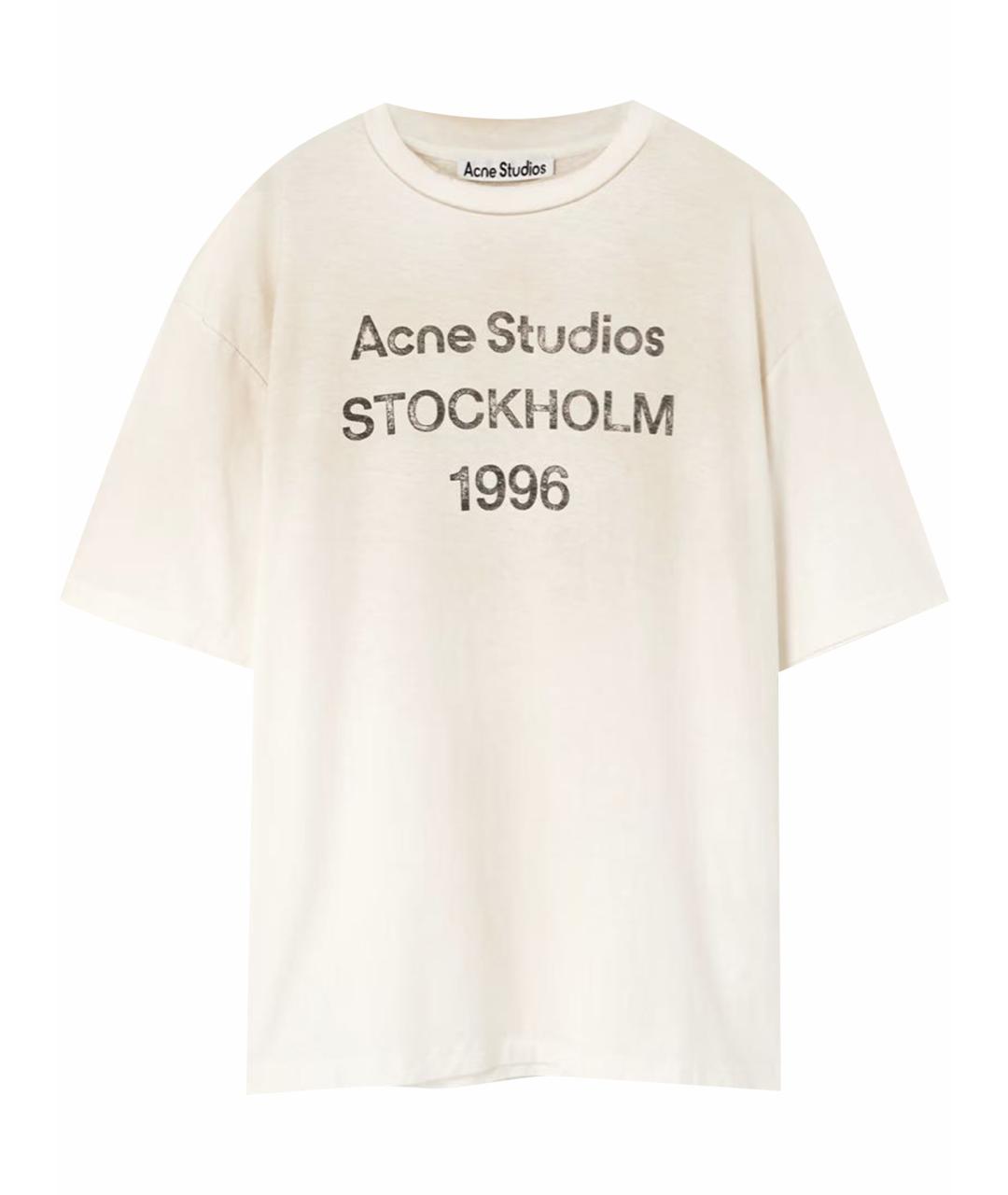 ACNE STUDIOS Белая хлопковая футболка, фото 1