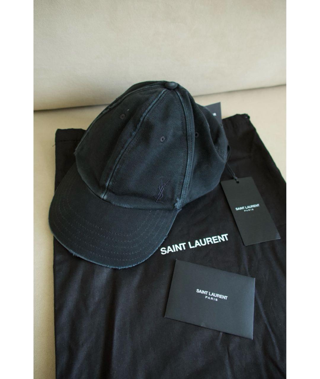 SAINT LAURENT Черная кепка, фото 2