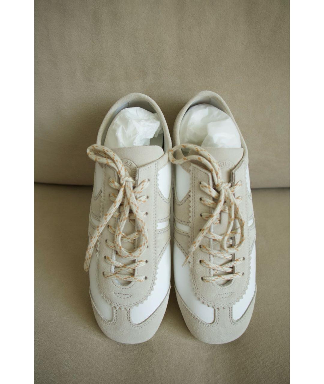 DRIES VAN NOTEN Белые кожаные кеды, фото 3