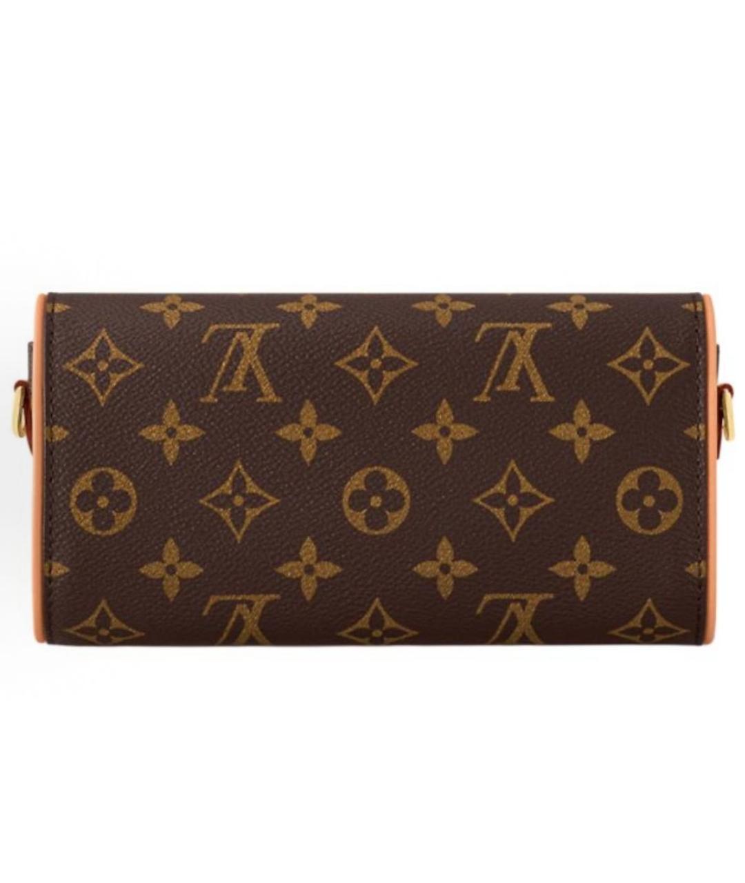 LOUIS VUITTON Коричневая кожаная сумка через плечо, фото 3