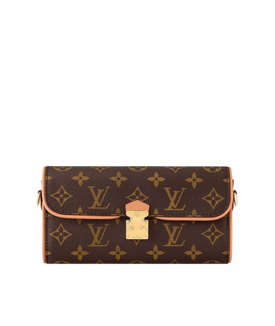 LOUIS VUITTON Коричневая кожаная сумка через плечо, фото 1
