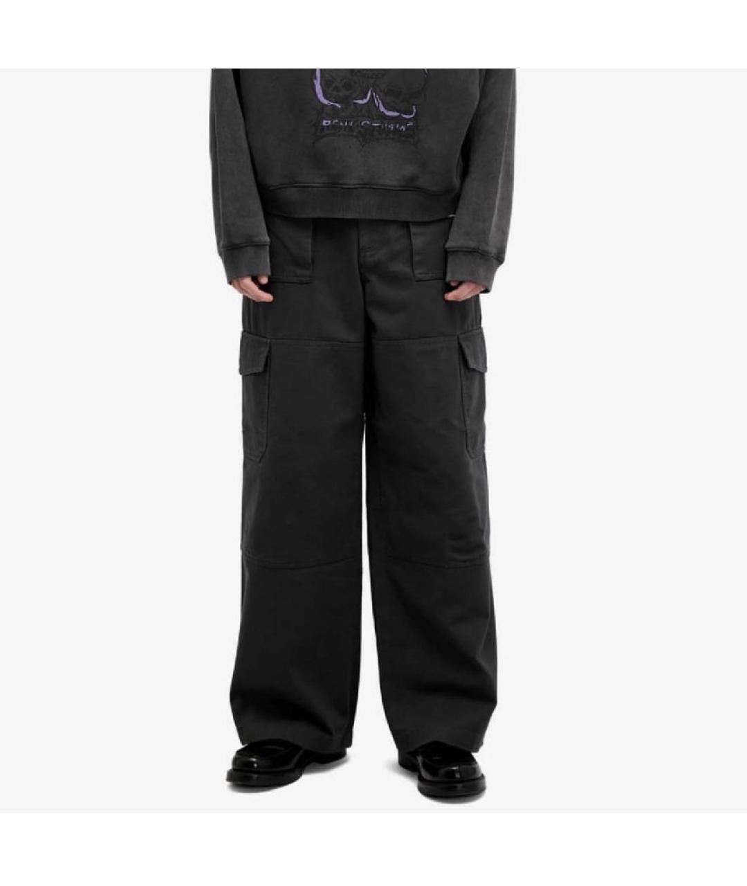 ACNE STUDIOS Антрацитовые повседневные брюки, фото 3