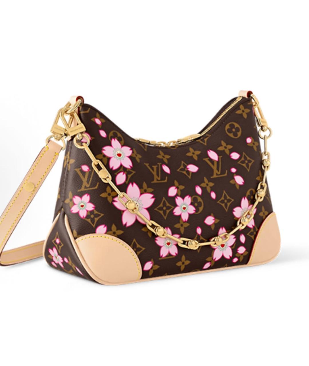 LOUIS VUITTON Коричневая кожаная сумка через плечо, фото 2