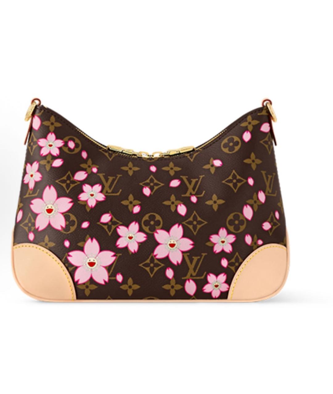 LOUIS VUITTON Коричневая кожаная сумка через плечо, фото 3