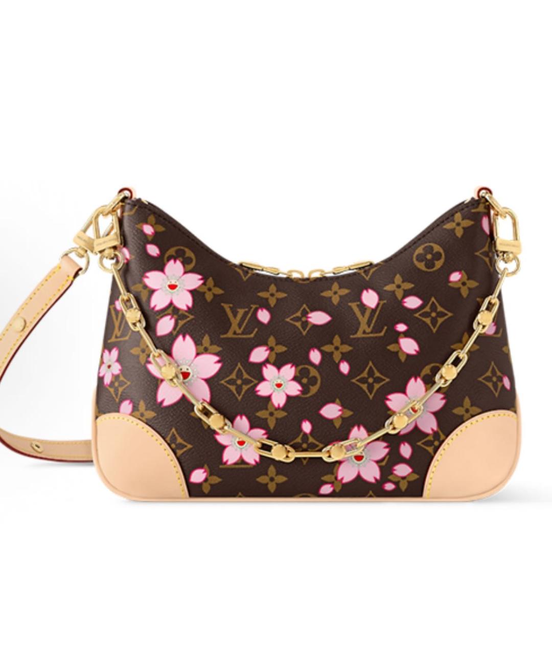 LOUIS VUITTON Коричневая кожаная сумка через плечо, фото 5