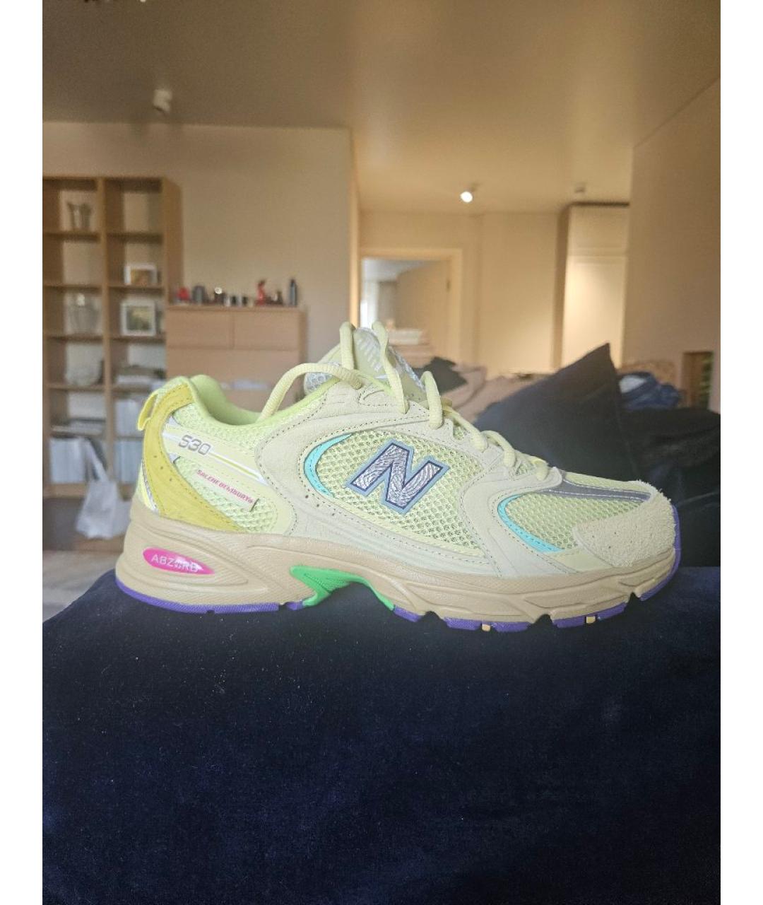 NEW BALANCE Салатовые высокие кроссовки / кеды, фото 5