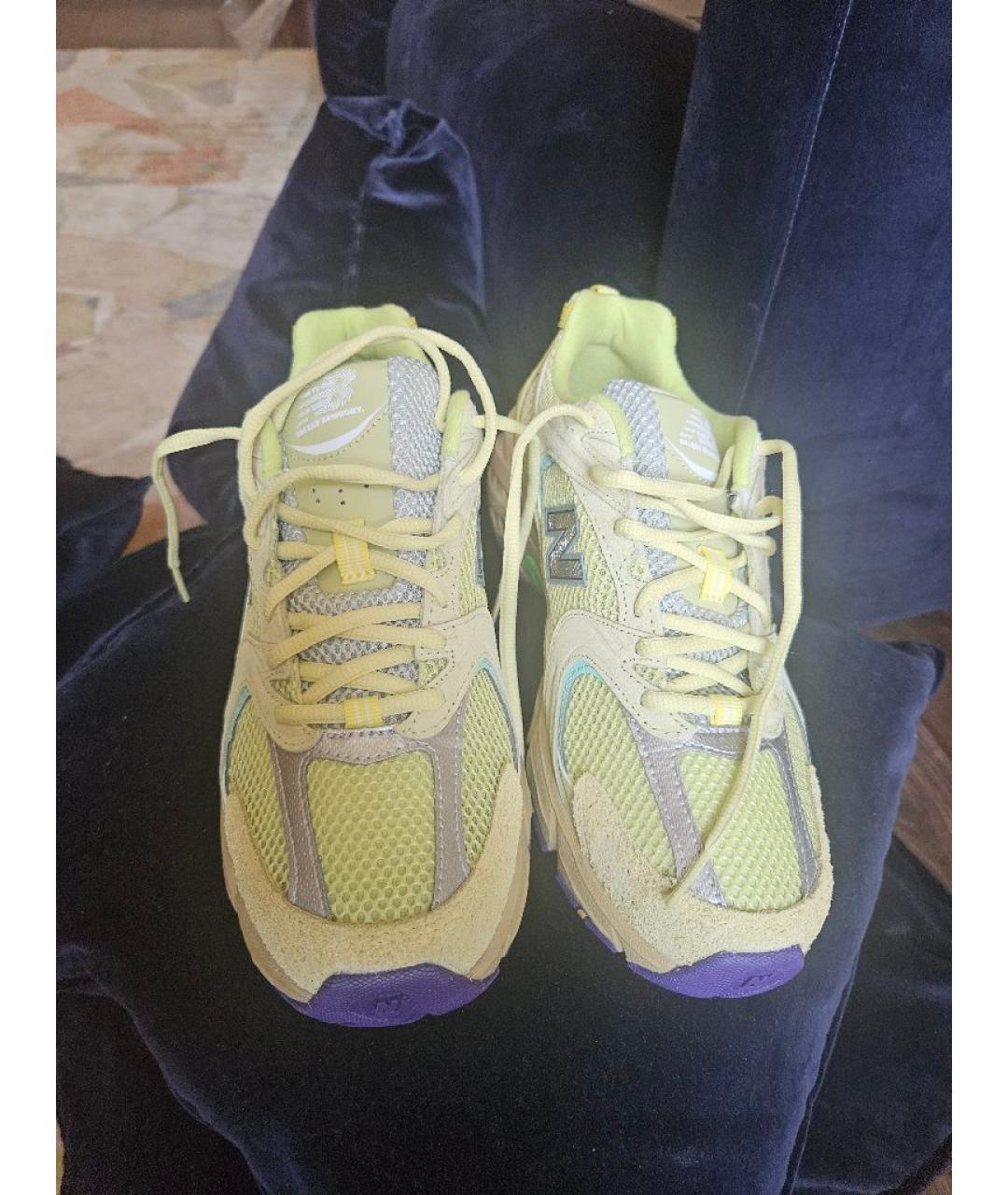 NEW BALANCE Салатовые высокие кроссовки / кеды, фото 2