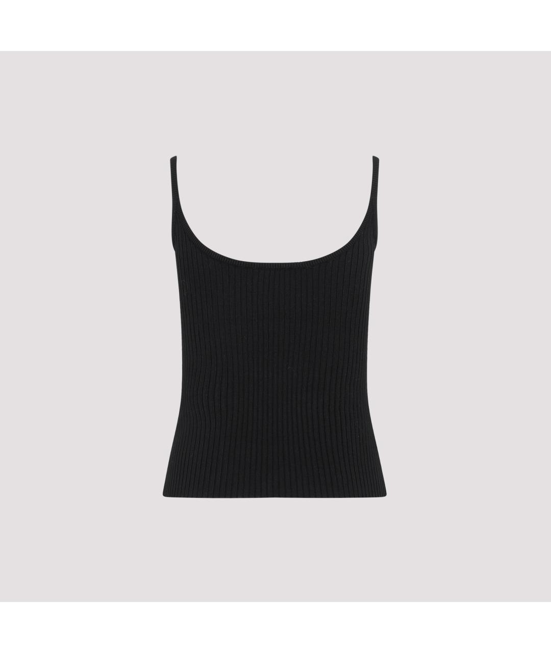 COURREGES Черная вискозная майка, фото 4