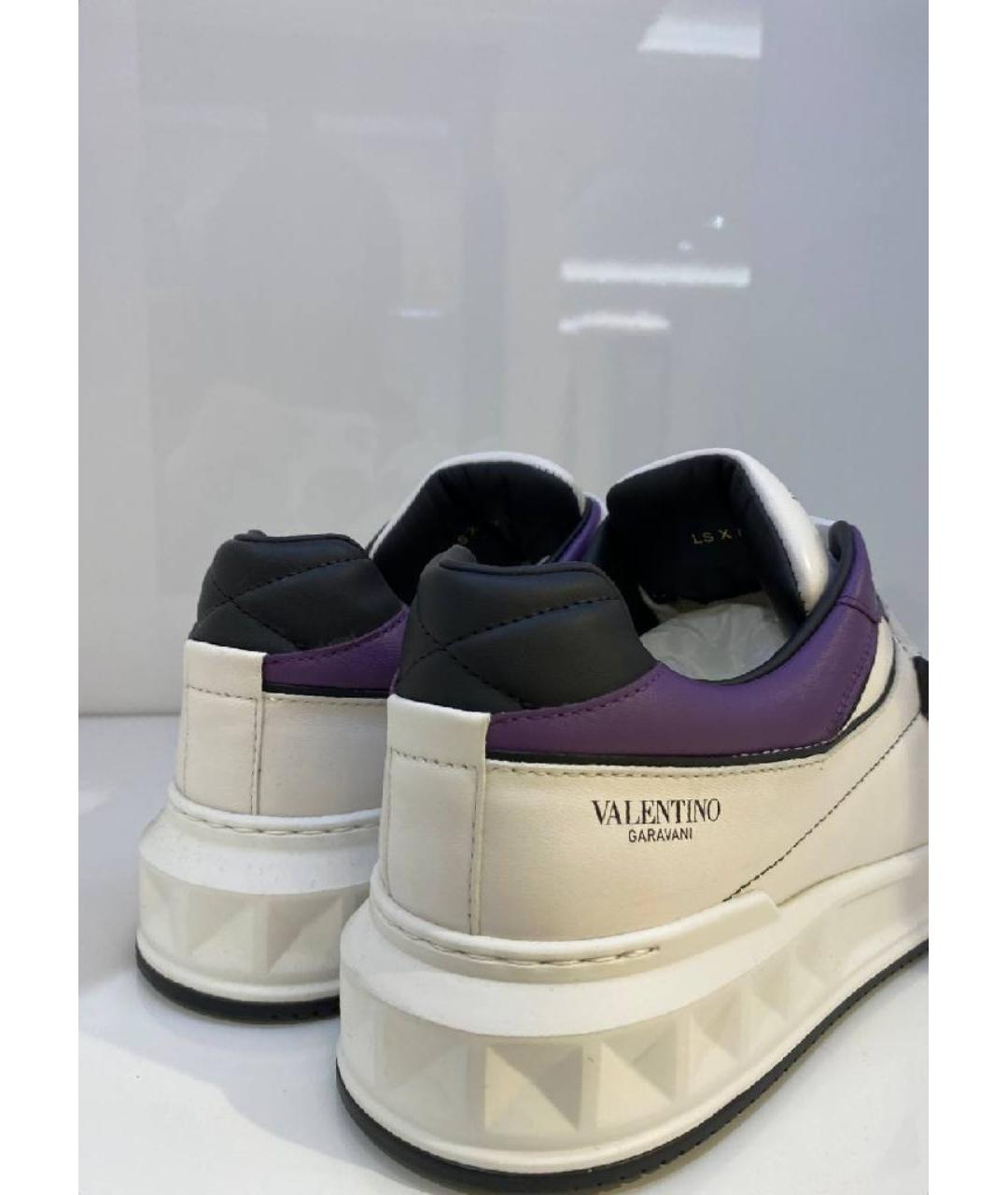 VALENTINO Фиолетовые низкие кроссовки / кеды, фото 4