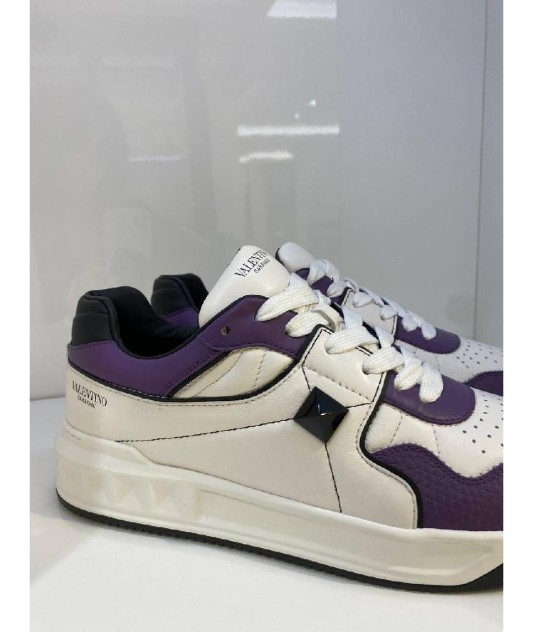VALENTINO Фиолетовые низкие кроссовки / кеды, фото 3