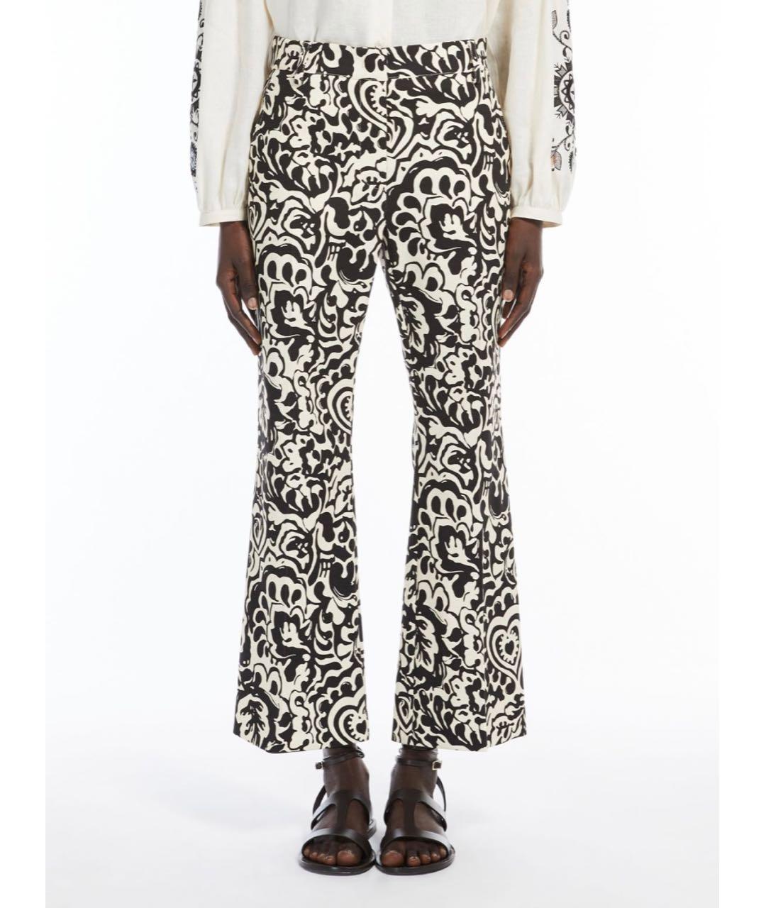 WEEKEND MAX MARA Хлопко-эластановые прямые брюки, фото 6