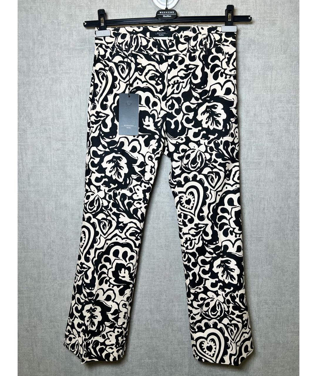 WEEKEND MAX MARA Хлопко-эластановые прямые брюки, фото 4