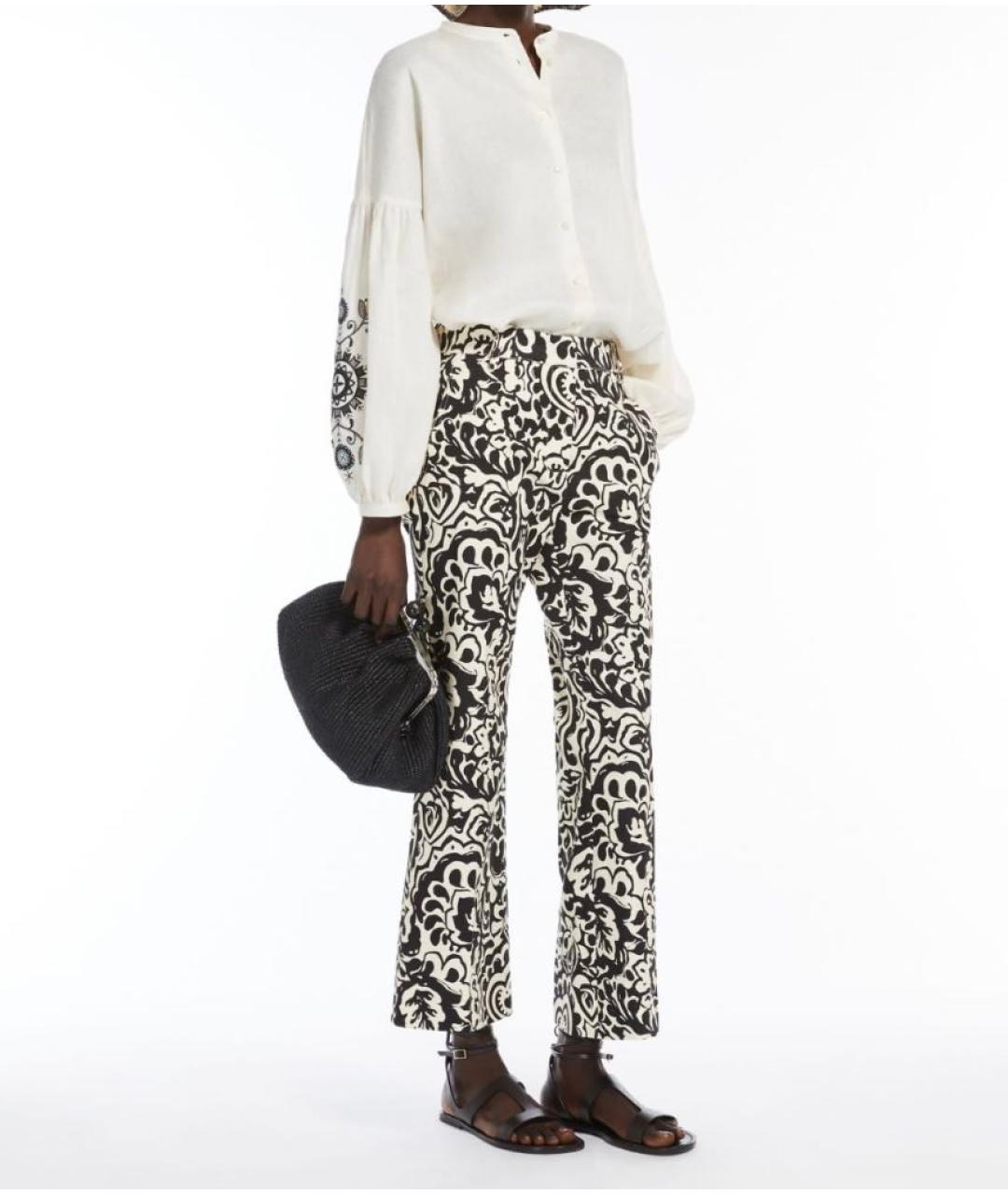 WEEKEND MAX MARA Хлопко-эластановые прямые брюки, фото 7