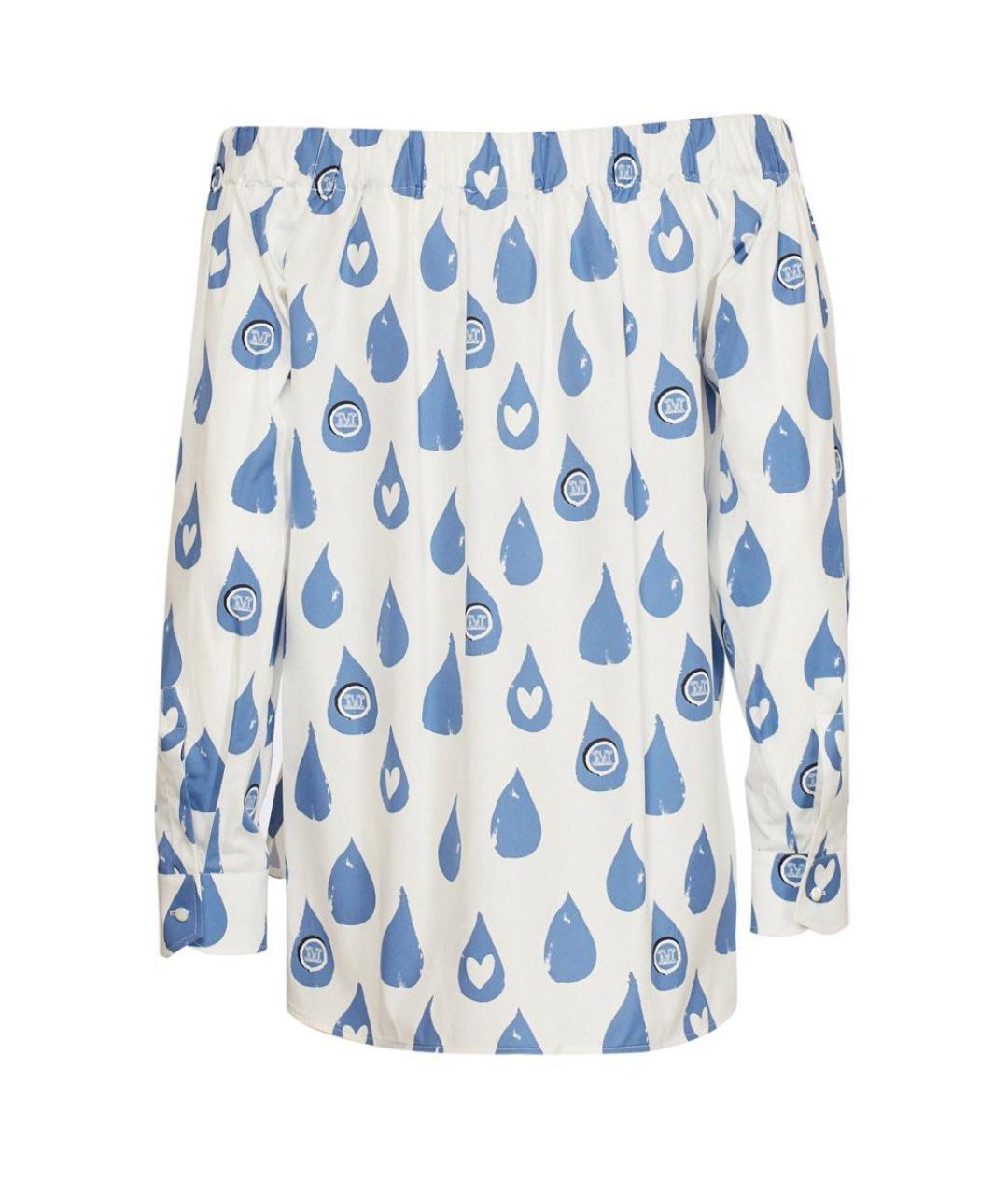 MAX MARA Белая хлопковая блузы, фото 9