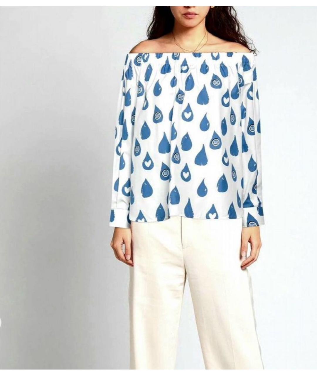 MAX MARA Белая хлопковая блузы, фото 8