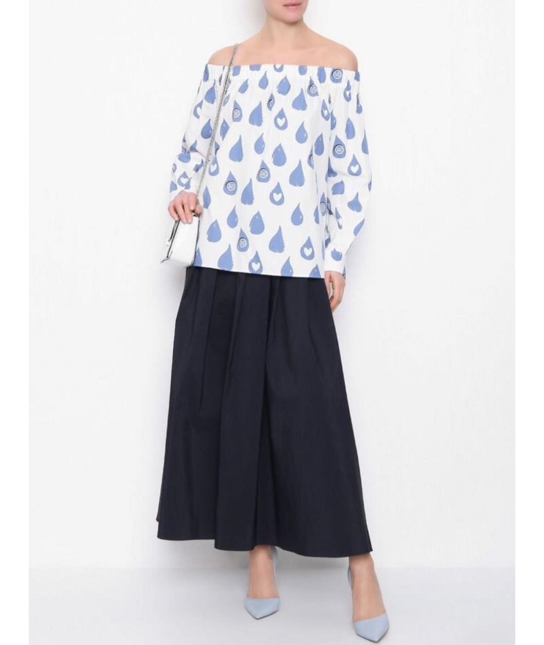 MAX MARA Белая хлопковая блузы, фото 6