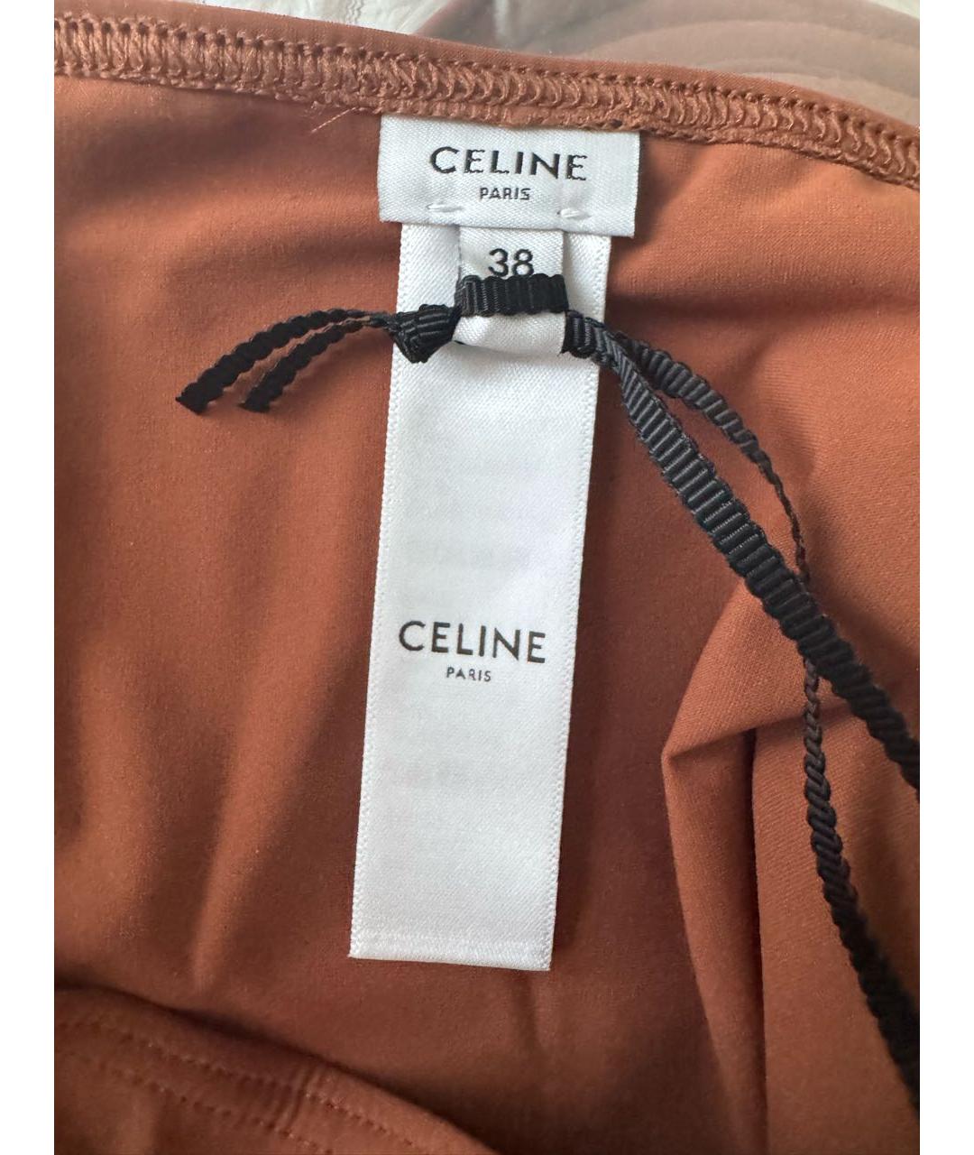CELINE Коричневый полиэстеровый купальник, фото 6