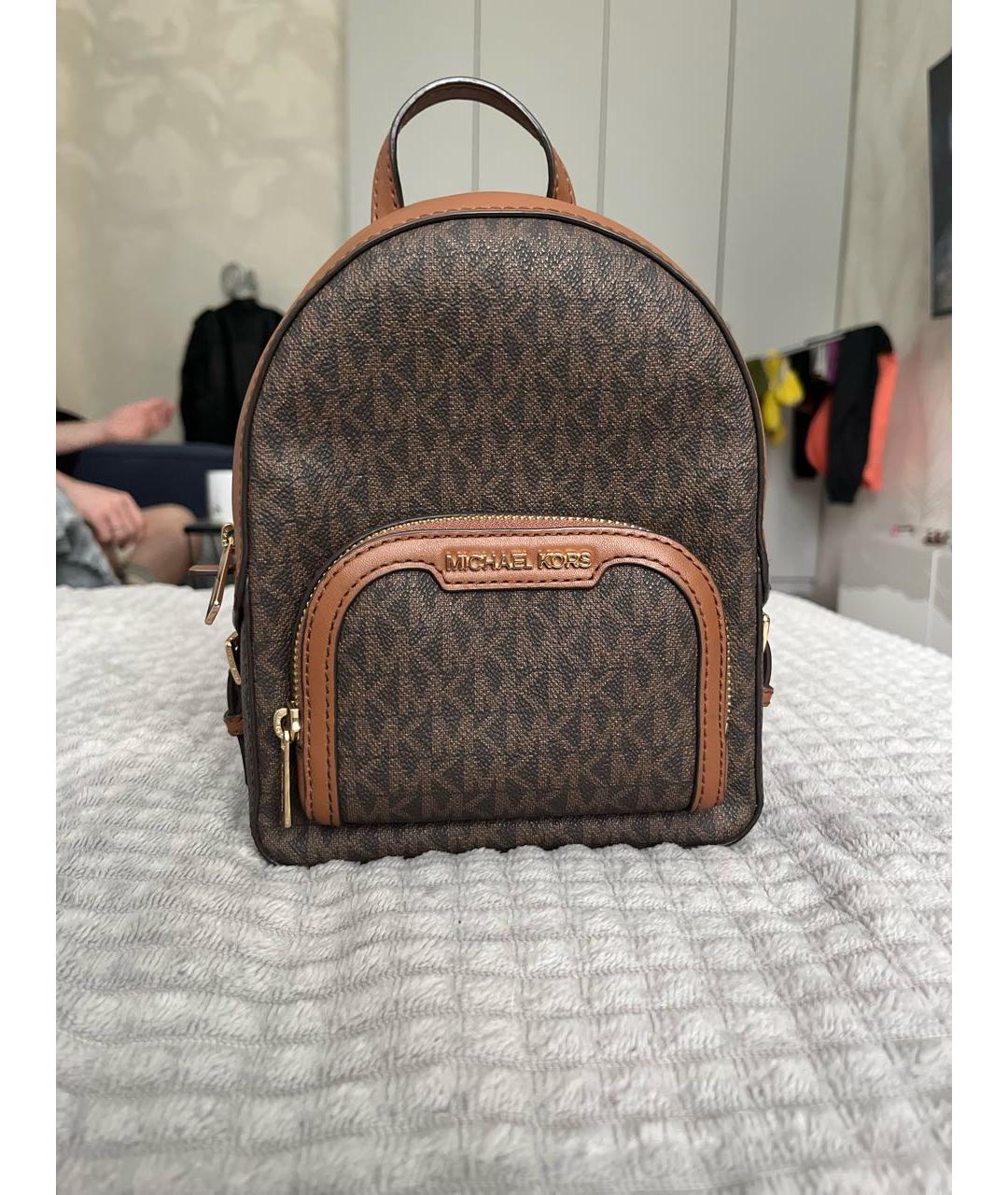 MICHAEL KORS Коричневый кожаный рюкзак, фото 8
