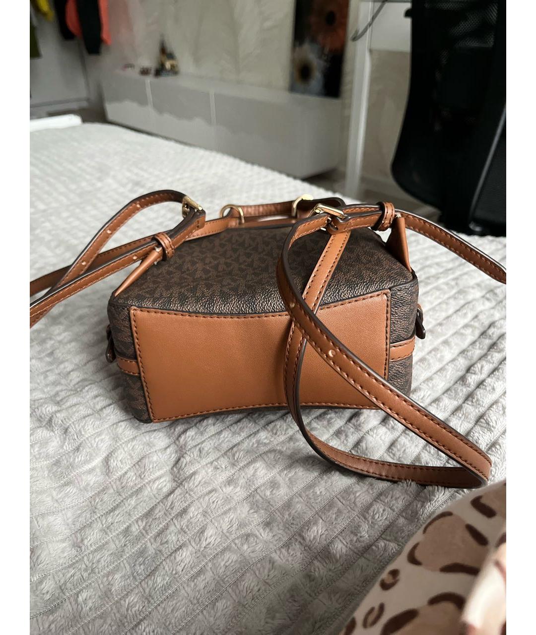 MICHAEL KORS Коричневый кожаный рюкзак, фото 7
