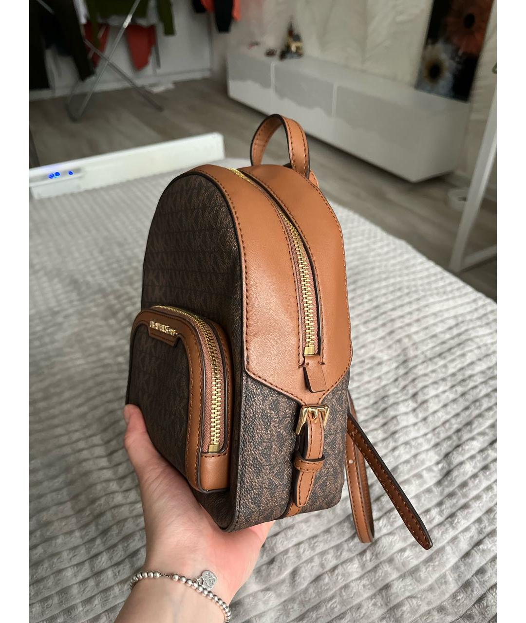 MICHAEL KORS Коричневый кожаный рюкзак, фото 5