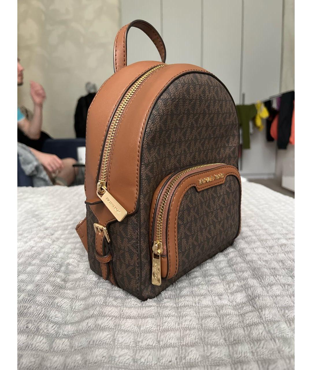 MICHAEL KORS Коричневый кожаный рюкзак, фото 2