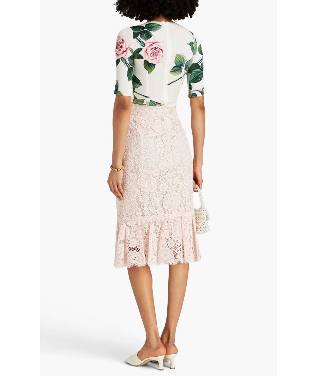 DOLCE&GABBANA Розовая юбка миди, фото 3