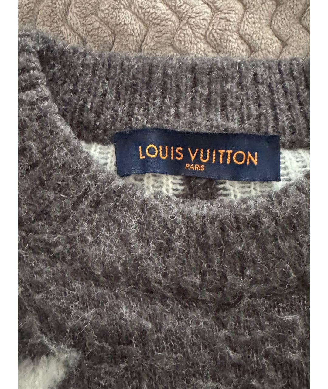 LOUIS VUITTON Серый хлопковый джемпер / свитер, фото 3