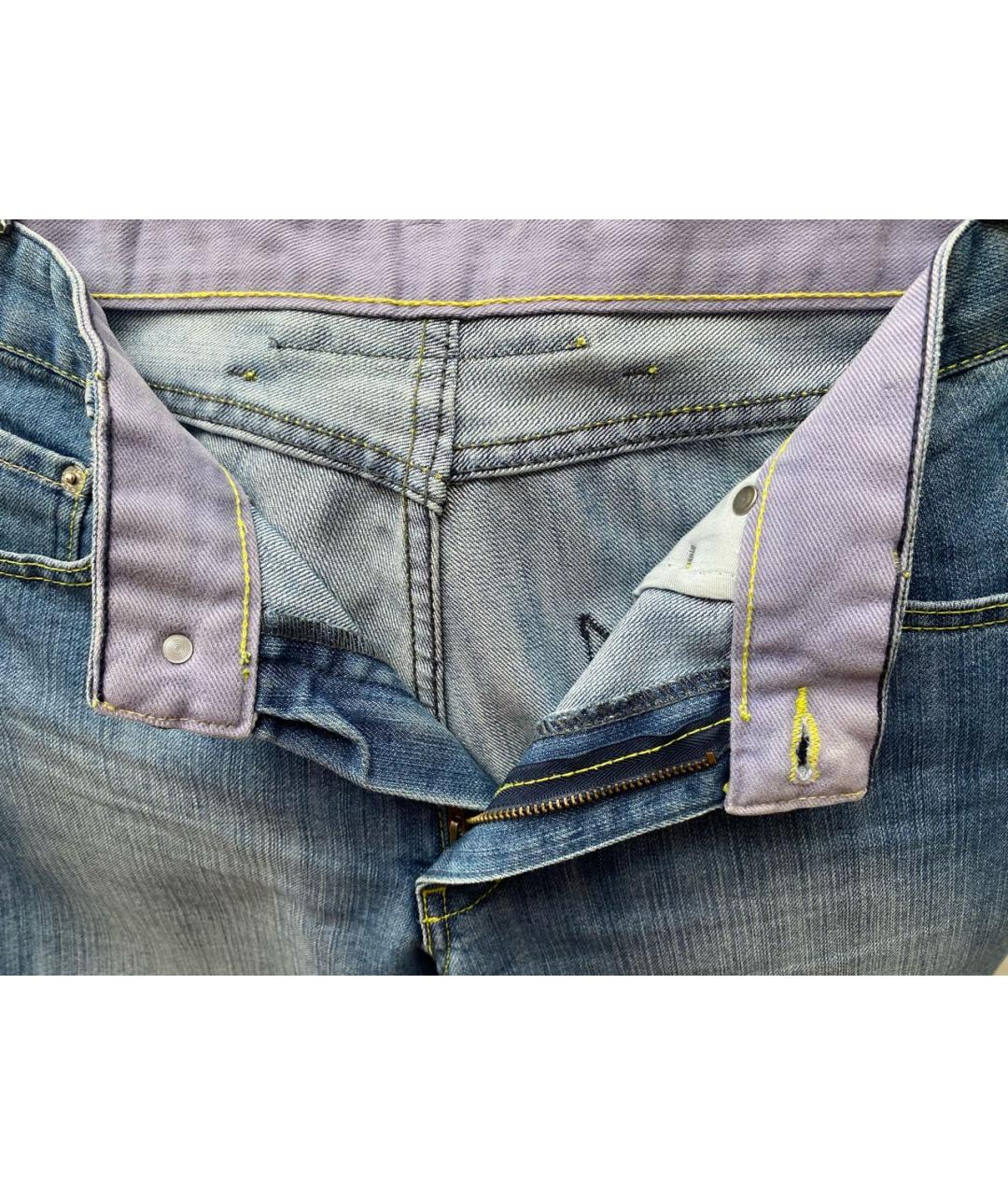 LEVI'S Синие хлопковые прямые джинсы, фото 3