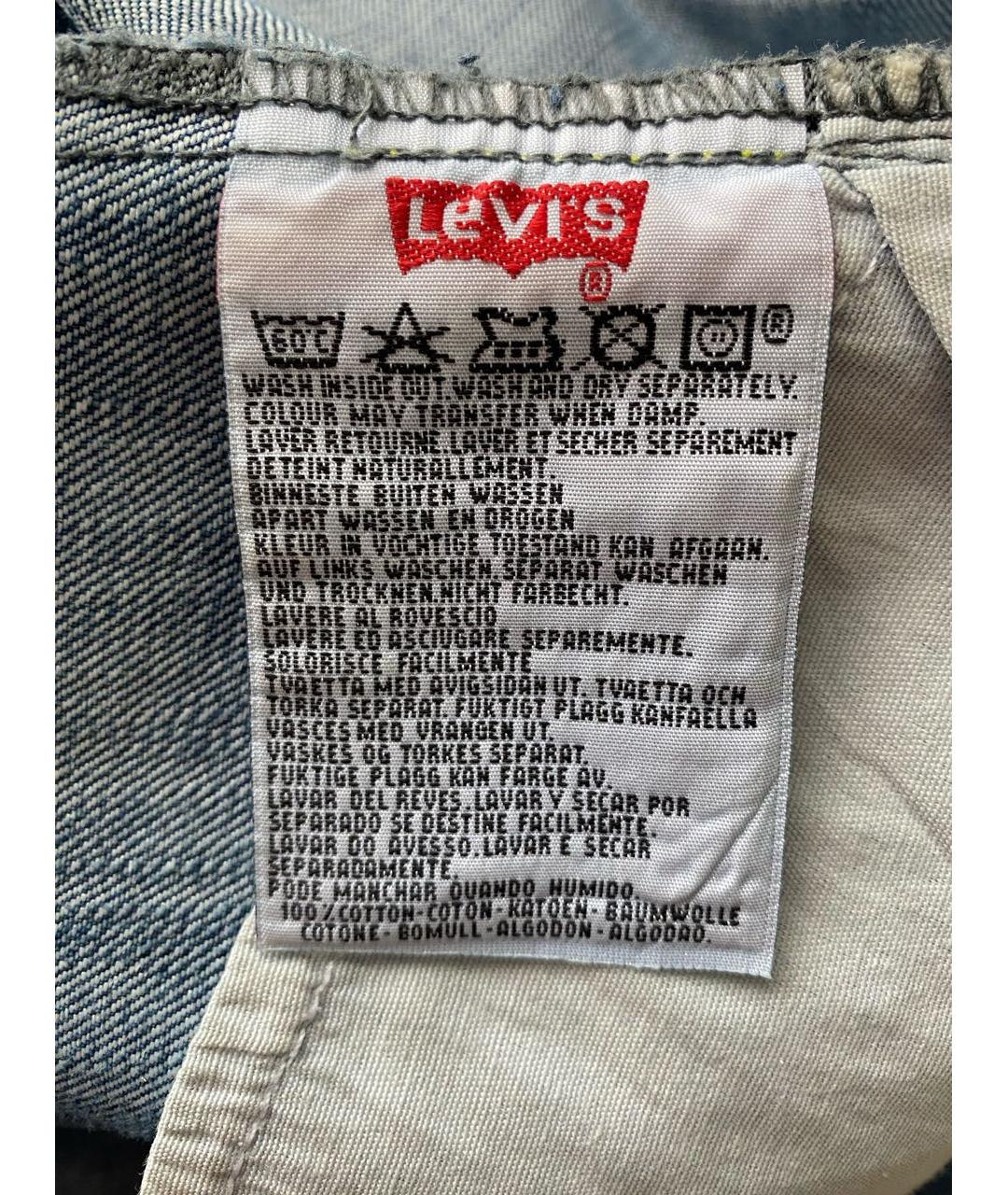LEVI'S Синие хлопковые прямые джинсы, фото 7