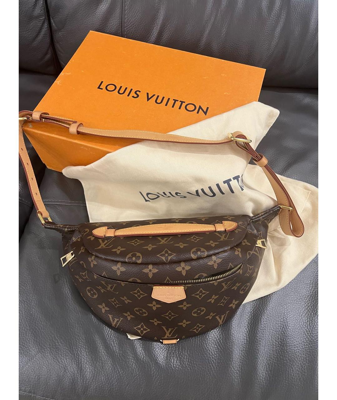 LOUIS VUITTON Коричневая поясная сумка, фото 5