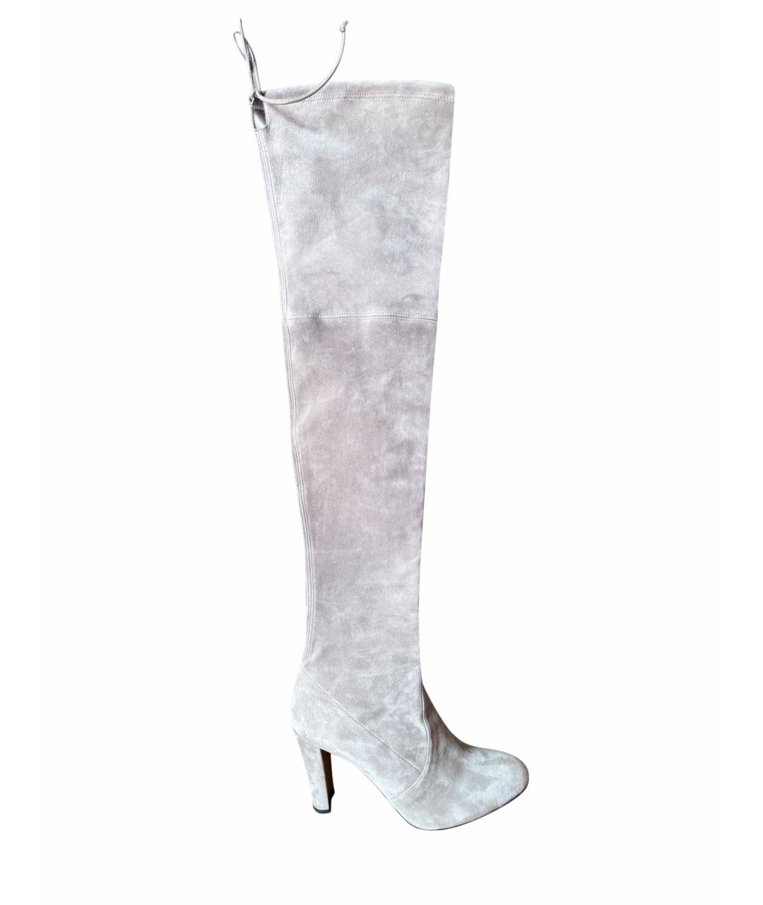 STUART WEITZMAN Серые замшевые ботфорты, фото 1