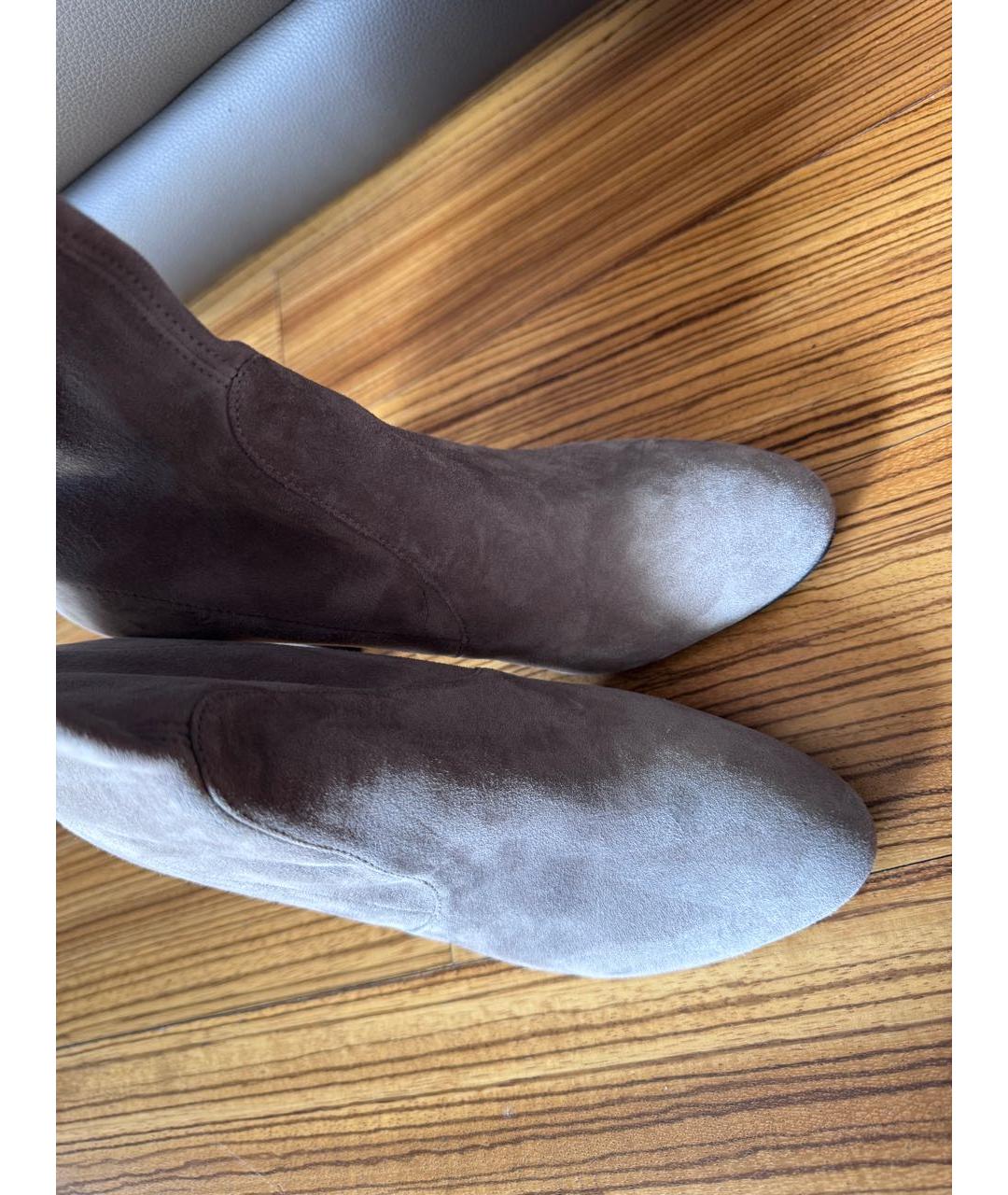 STUART WEITZMAN Серые замшевые ботфорты, фото 3